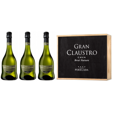 Perelada Gran Claustro wooden box 3 bottles  2017 