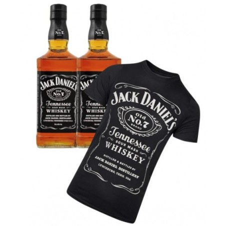 Jack Daniel's Pack 2 bottles + 1 t-shirt 
