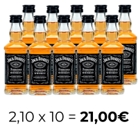 Whisky Jack Daniel's Mini Pack de 10 - Cristal 