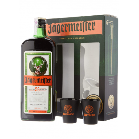 Case Jägermeíster 1,75L + 2 glasses 