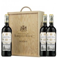 Marqués de Riscal - Wood Box 3 Bottles 